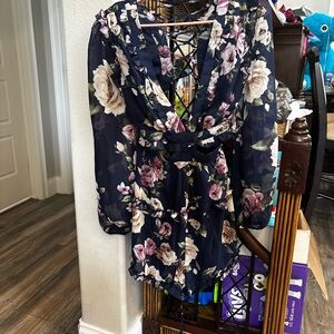 Fashion nova romper with tie up back